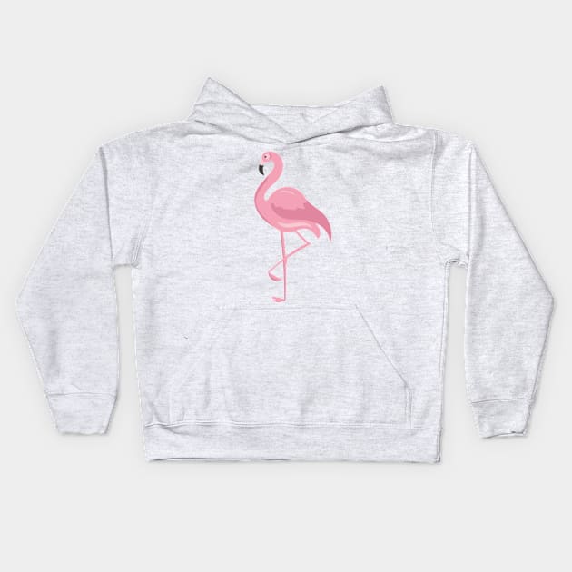 Flamingo Digital Painting Kids Hoodie by gktb